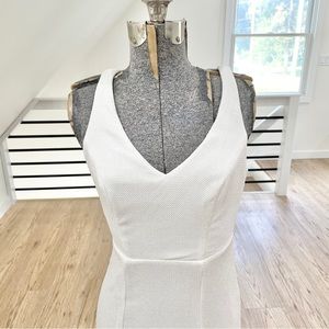 NWT Small White sparkly mermaid bodycon backless prom formal black tie gown